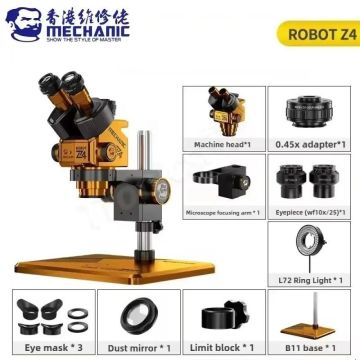 MECHANIC Trinocular Stereo Microscope Robotics Z4