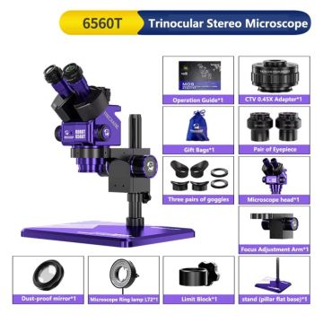 MECHANIC Trinocular Stereo Microscope Robotics6560T-
