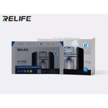 RELIFE GF-10MU 0-Angle Anti-Spy UV High-Definition Film — Boîte 25 pcs