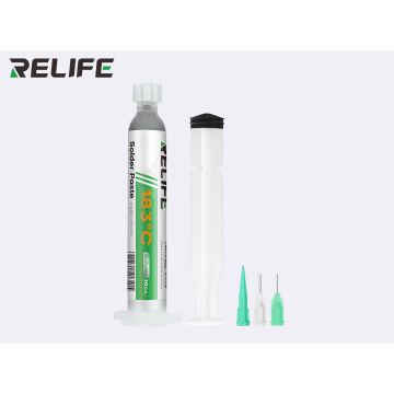 RELIFE HW21S Lead-containing Silver Solder Paste  / Syringe-packed 10CC / 183