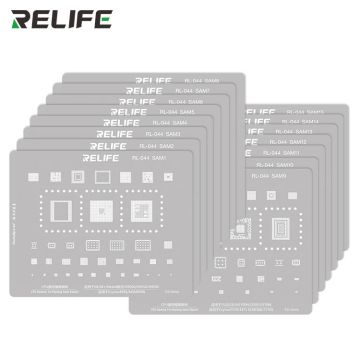 RELIFE RL-044 SAM series CPU integrated steel stencil set/15 pieces