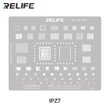 RELIFE RL-044 IPZ7 IP12/12Pro/12ProMax/12Mini-A14 CPU Universal Plant Tin Steel Stencil/0.12MM