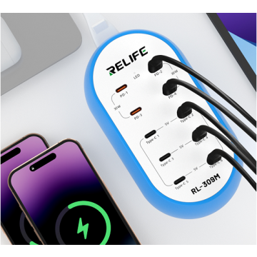 RELIFE RL-309M TYPE-C 10-Port Type-C Smart Charger