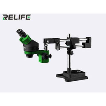 RELIFE RL-M3-STL2 — Microscope stéréo HD binoculaire bras articulé / Vert
