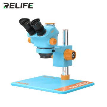 RELIFE RL-M5T-B11 trinocular microscope/0.35X CTV interface/Blue Orange