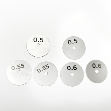 Cales de limitation 0,6 / 0,55 / 0,5 mm — lot de 6